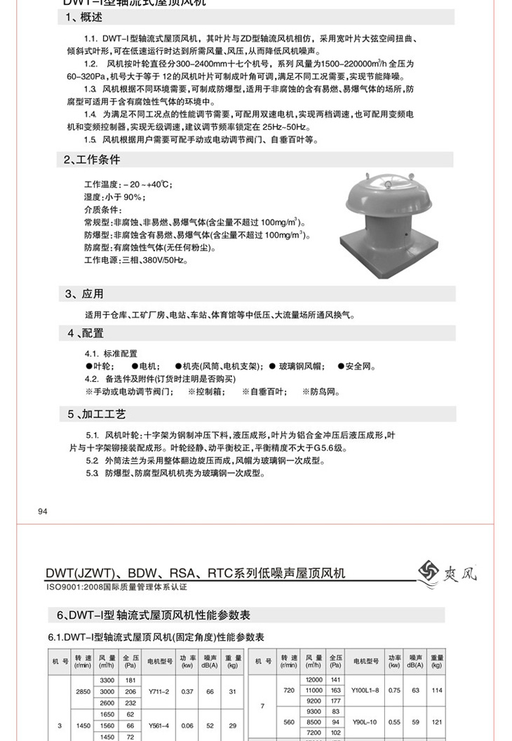 軸流型層頂排風機10