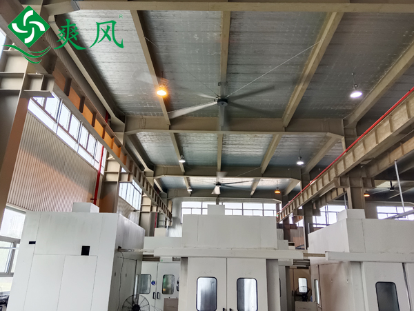 機械車間降溫案例—爽風工業大吊扇助力新坐標汽車零部件車間環境升級